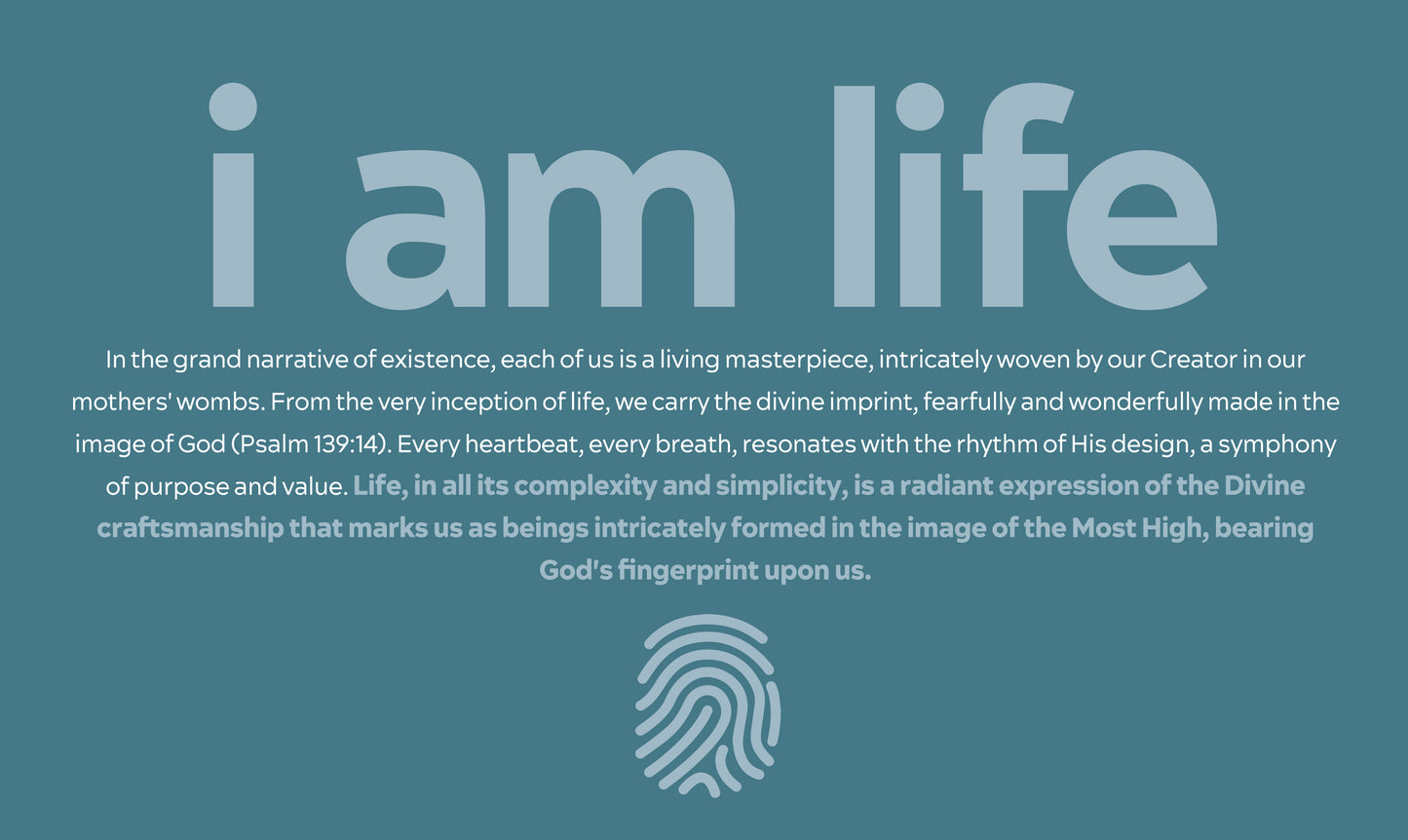 Men's "I am life": T-shirt