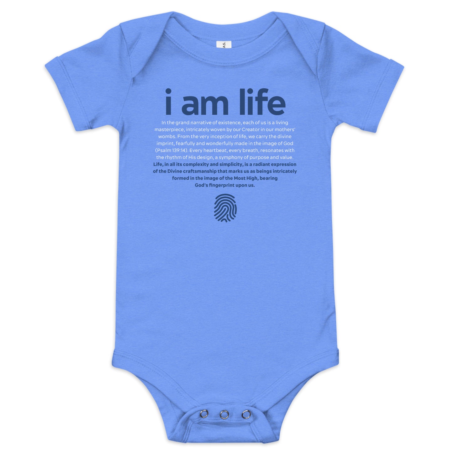 Baby "i am life" Onesie: Detailed