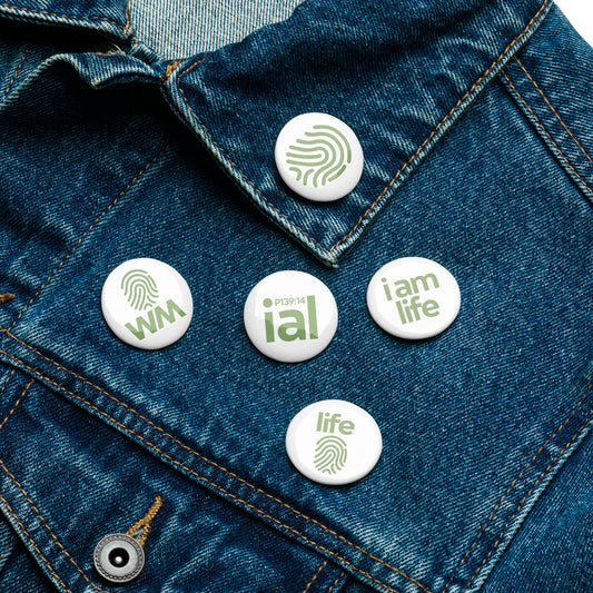 Set of pin buttons
